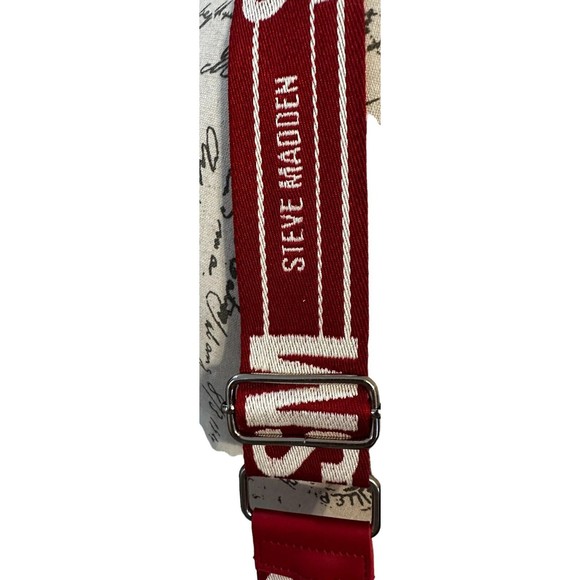 Steve Madden Tiktok Satchel Bwebber Creme Red Canvas Bag Tiktok Viral Purse NWT - Picture 8 of 16